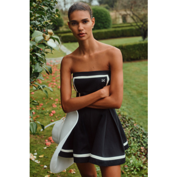 Anthropologie Pants - Maeve Strapless Cotton Romper by Anthopologie in Black